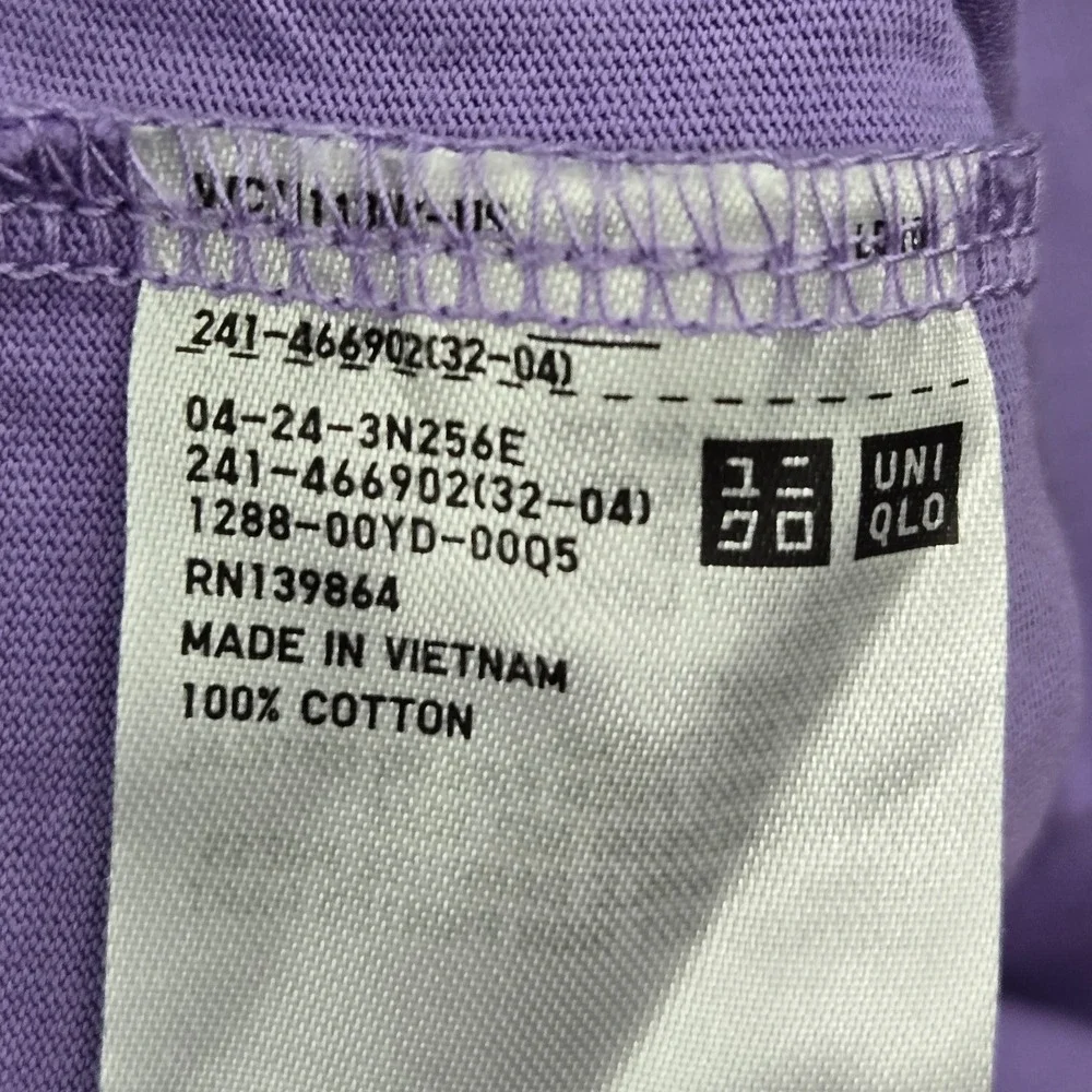 Uniqlo Women Shirt XL Purple Graphic Print Kuromi Cat‎ Short Sleeve